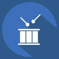 Icon Bedug. related to Ramadan symbol. long shadow style. simple design editable. simple illustration vector
