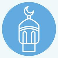 Icon Lantern. related to Ramadan symbol. blue eyes style. simple design editable. simple illustration vector