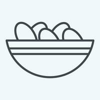 Icon Nuts. related to Ramadan symbol. line style. simple design editable. simple illustration vector