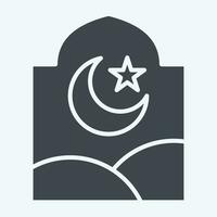 Icon Window. related to Ramadan symbol. glyph style. simple design editable. simple illustration vector
