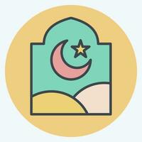 Icon Window. related to Ramadan symbol. color mate style. simple design editable. simple illustration vector