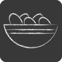 Icon Nuts. related to Ramadan symbol. chalk Style. simple design editable. simple illustration vector