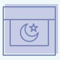 Icon Ramada. related to Ramadan symbol. two tone style. simple design editable. simple illustration vector
