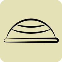 Icon Hat. related to Ramadan symbol. hand drawn style. simple design editable. simple illustration vector