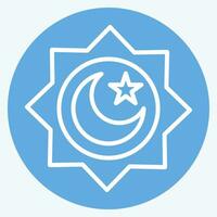 Icon Rub el Hizb. related to Ramadan symbol. blue eyes style. simple design editable. simple illustration vector