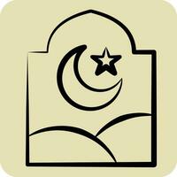 Icon Window. related to Ramadan symbol. hand drawn style. simple design editable. simple illustration vector