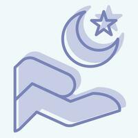 Icon Islam. related to Ramadan symbol. two tone style. simple design editable. simple illustration vector