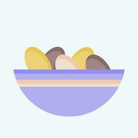 Icon Nuts. related to Ramadan symbol. flat style. simple design editable. simple illustration vector