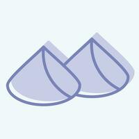 Icon Samosa. related to Ramadan symbol. two tone style. simple design editable. simple illustration vector
