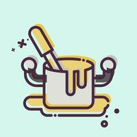 Icon Cook Soup. related to Cooking symbol. MBE style. simple design editable. simple illustration vector