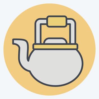 Icon Kettle. related to Cooking symbol. color mate style. simple design editable. simple illustration vector
