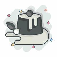 Icon Dessert. related to Cooking symbol. comic style. simple design editable. simple illustration vector