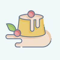 Icon Dessert. related to Cooking symbol. doodle style. simple design editable. simple illustration vector