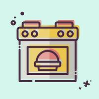 Icon Baked Bread. related to Cooking symbol. MBE style. simple design editable. simple illustration vector