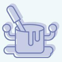 Icon Cook Soup. related to Cooking symbol. two tone style. simple design editable. simple illustration vector