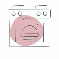 Icon Baked Bread. related to Cooking symbol. Color Spot Style. simple design editable. simple illustration vector