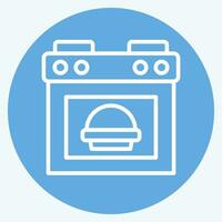 Icon Baked Bread. related to Cooking symbol. blue eyes style. simple design editable. simple illustration vector