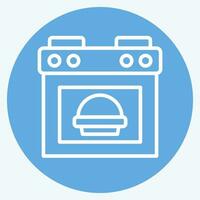 Icon Baked Bread. related to Cooking symbol. blue eyes style. simple design editable. simple illustration vector