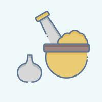 Icon Pound Mortar. related to Cooking symbol. doodle style. simple design editable. simple illustration vector