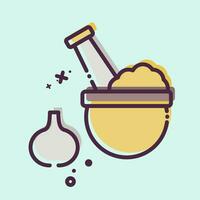 Icon Pound Mortar. related to Cooking symbol. MBE style. simple design editable. simple illustration vector