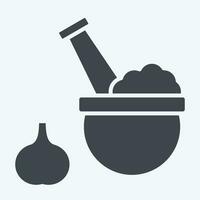 Icon Pound Mortar. related to Cooking symbol. glyph style. simple design editable. simple illustration vector