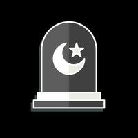 Icon Cemetery. related to Ramadan symbol. glossy style. simple design editable. simple illustration vector