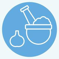 Icon Pound Mortar. related to Cooking symbol. blue eyes style. simple design editable. simple illustration vector