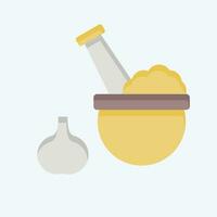 Icon Pound Mortar. related to Cooking symbol. flat style. simple design editable. simple illustration vector