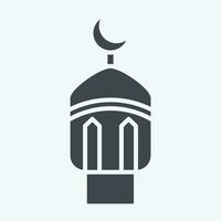 Icon Lantern. related to Ramadan symbol. glyph style. simple design editable. simple illustration vector