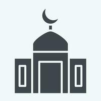 Icon Mosque. related to Ramadan symbol. glyph style. simple design editable. simple illustration vector