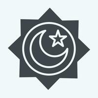 Icon Rub el Hizb. related to Ramadan symbol. glyph style. simple design editable. simple illustration vector