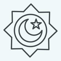 Icon Rub el Hizb. related to Ramadan symbol. line style. simple design editable. simple illustration vector