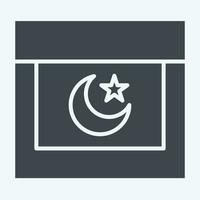 Icon Ramada. related to Ramadan symbol. glyph style. simple design editable. simple illustration vector