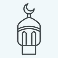 Icon Lantern. related to Ramadan symbol. line style. simple design editable. simple illustration vector