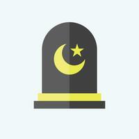 Icon Cemetery. related to Ramadan symbol. flat style. simple design editable. simple illustration vector