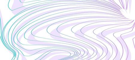 abstract flowing colorful violet purple gradient wavy outline background vector