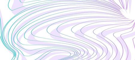 abstract flowing colorful violet purple gradient wavy outline background vector