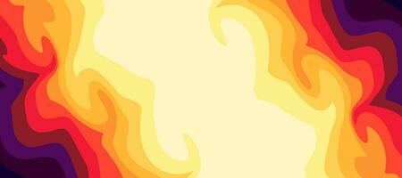 abstract sunrise background with flames color vector