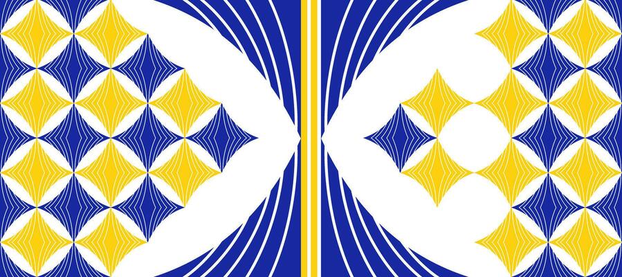 abstract blue swirl with diamond ukrainian banner template background