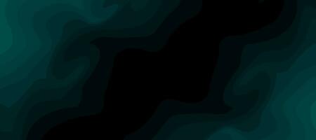 abstract dark green teal deep layer water wave black background vector