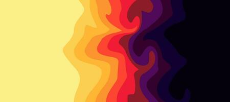 abstract wavy multicolor background with bright color vector