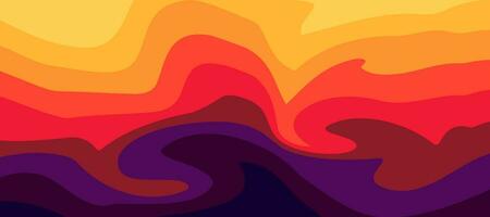 abstract wavy curve wave marble background with bright color vector