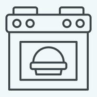 Icon Baked Bread. related to Cooking symbol. line style. simple design editable. simple illustration vector