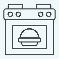 Icon Baked Bread. related to Cooking symbol. line style. simple design editable. simple illustration vector