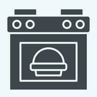 Icon Baked Bread. related to Cooking symbol. glyph style. simple design editable. simple illustration vector