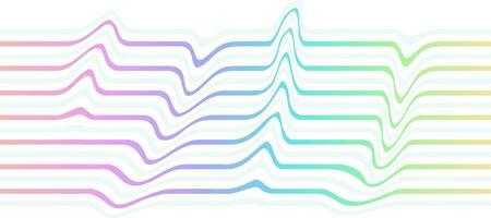 color curved lines waves of colored background vector