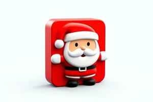 ai generado Papa Noel claus con Navidad fondo, Navidad fiesta concepto, generativo ai foto