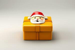 AI generated Santa claus with xmas background, christmas holiday concept, Generative AI photo