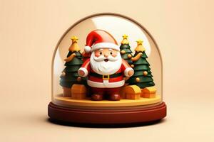 AI generated Santa claus with xmas background, christmas holiday concept, Generative AI photo