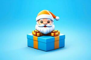 AI generated Santa claus with xmas background, christmas holiday concept, Generative AI photo